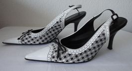 Retro-Pumps mit Vichy-Karos Gr. 38