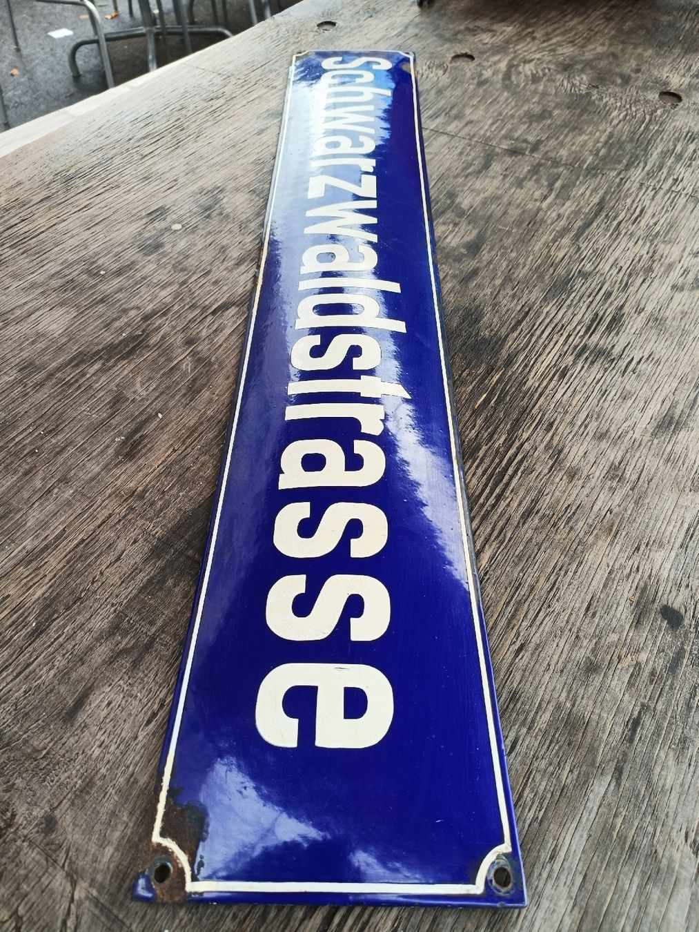 Insegne: Altes original Strassen Schild / Schwarzwaldstrasse "Basel" – Usato da Brugg AG venduto da Ente015 2