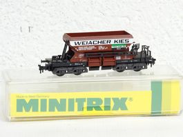 Minitrix 3294 Weiacher Kieswagen ohne Ladung, Spur N, OVP