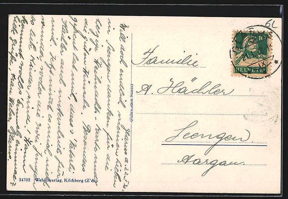 Ansichtskarten: AK Glarus, Totalansicht, 1930 – Gebraucht aus Berlin von bartko-reher 1