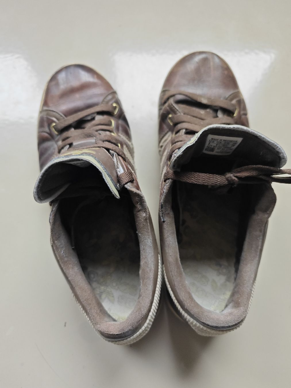 Adidas Scarpe da uomo: Adidas Sneaker Leder braun Gr. 42 2/3 – Usato da Zürich venduto da 456666 6