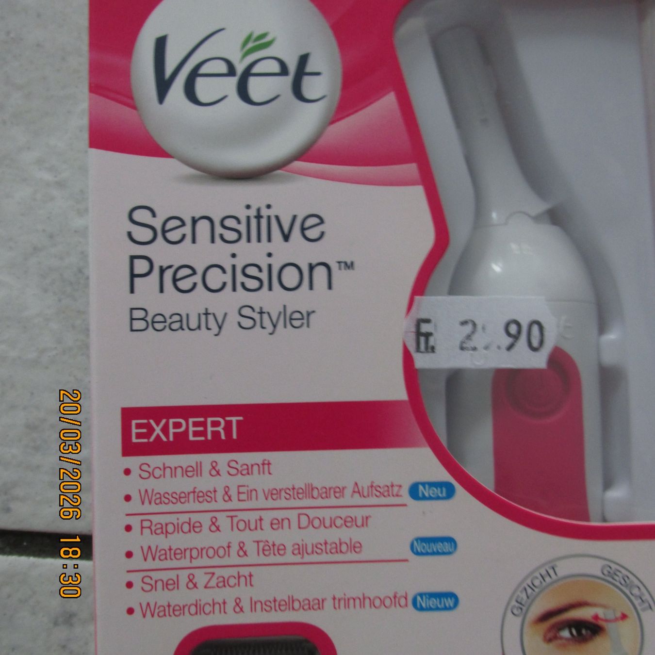 Veet Cura del viso: Veet Sensitive Precision Beauty Styler - Neu & Original – Nuovo e nell'imballaggio originale da Galgenen venduto da Forflowers 1