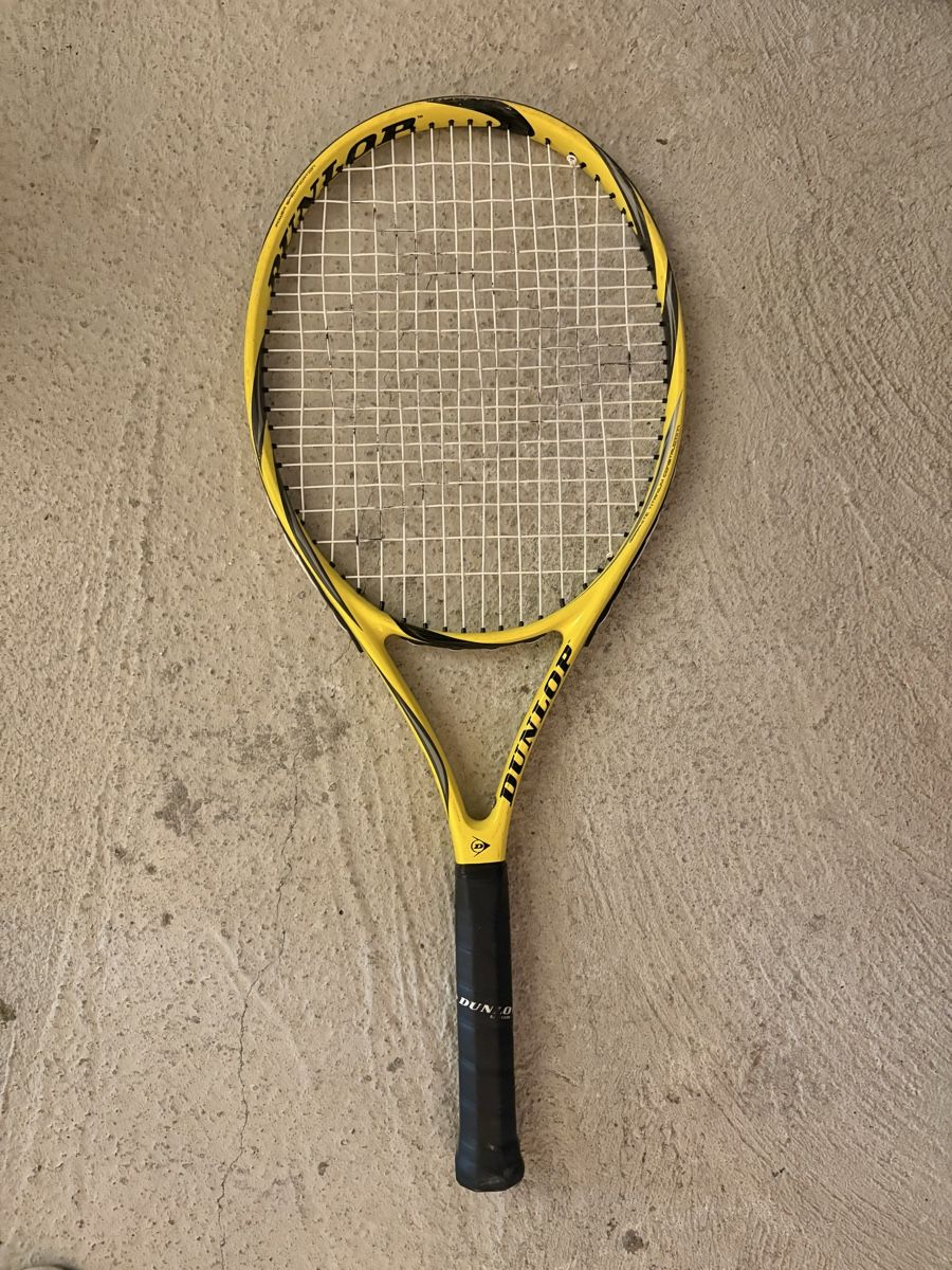 Dunlop Racchette: Tennisschläger Dunlop gelb – Usato da Obersaxen venduto da ben_2cdp