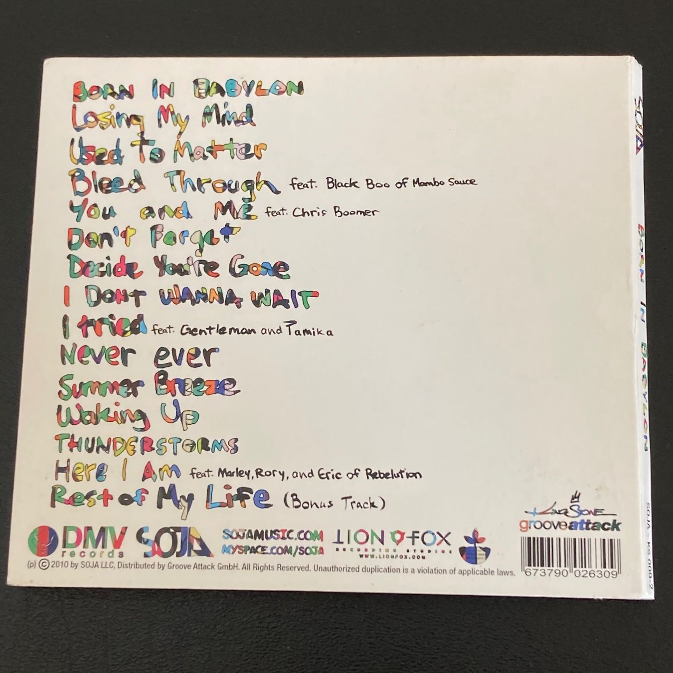CD: SOJA - Born In Babylon – Usato da Bern venduto da Ntsamina 1