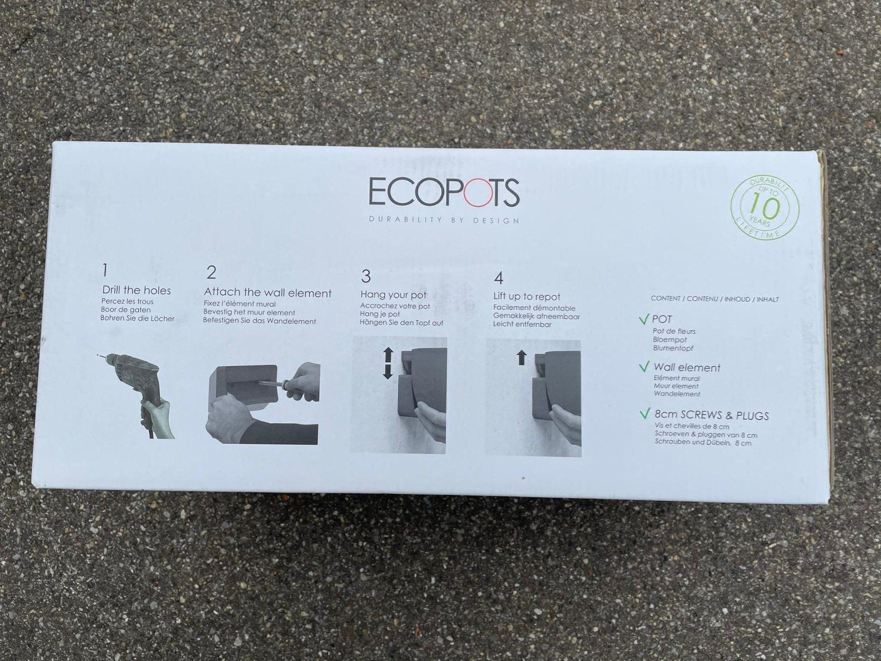 Vasi per fiori: Blumentopf - ECOPOTS Sofia Wall, Blumenhalterung Wand – Nuovo e nell'imballaggio originale da Wängi venduto da LiqKojote 1