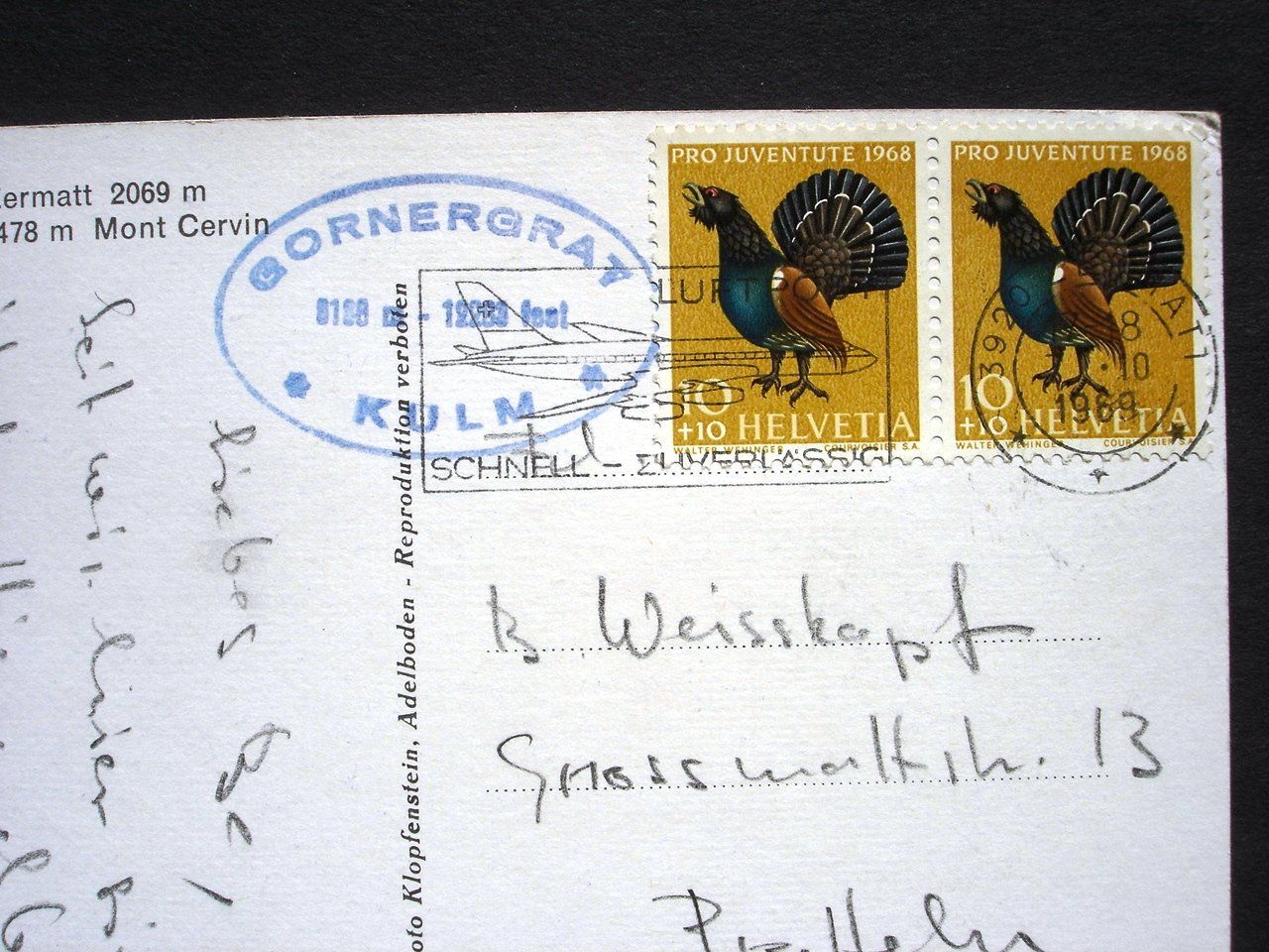 Cartoline postali: ZERMATT Findelen – Usato da Jona venduto da philajona 1