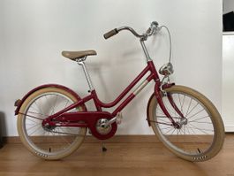 Kindervelo 20 Zoll von „Creme“ Vintage rot, super Zustand