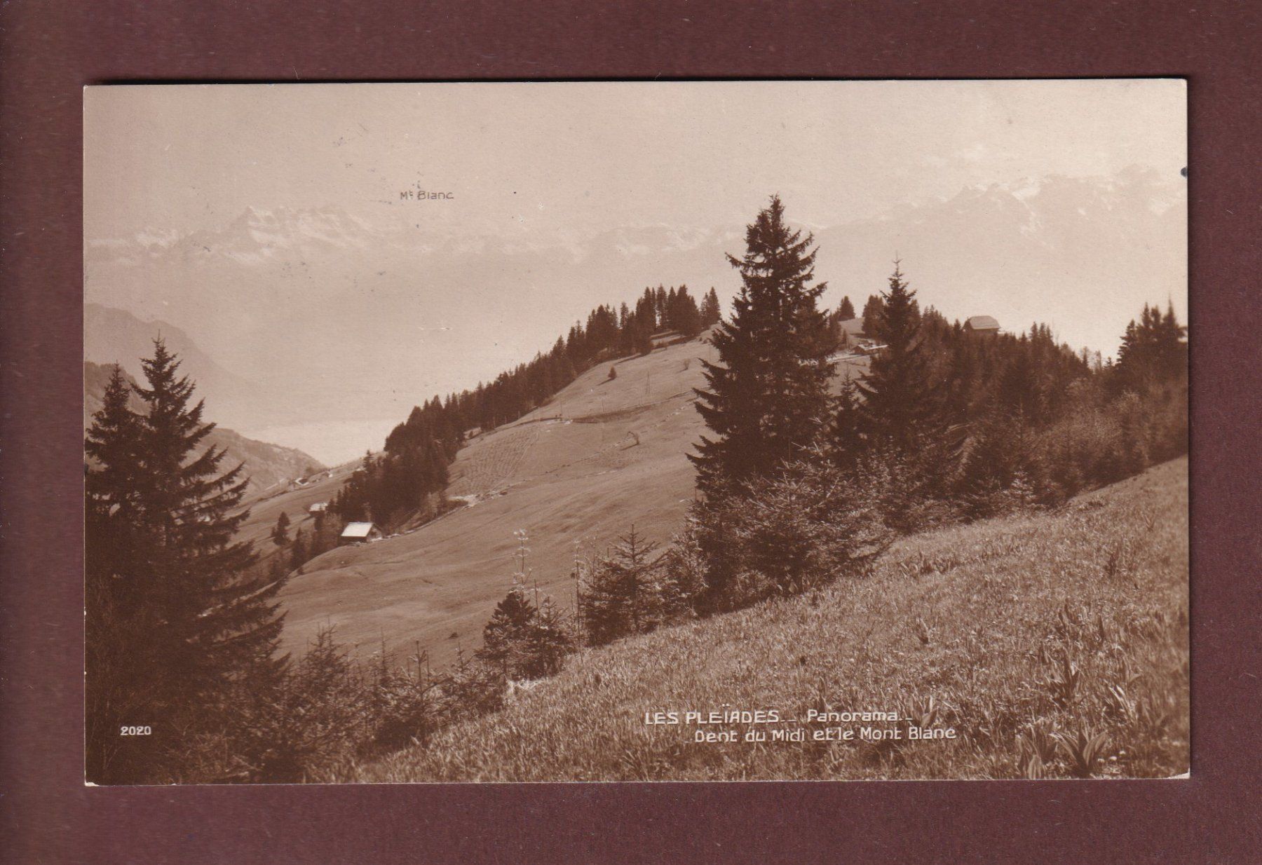 Cartoline postali: LES PLEIADES - Panorama - 1920 – Usato da Pully venduto da nicecards-shop