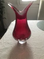 Murano  Glasvase, rubinrot