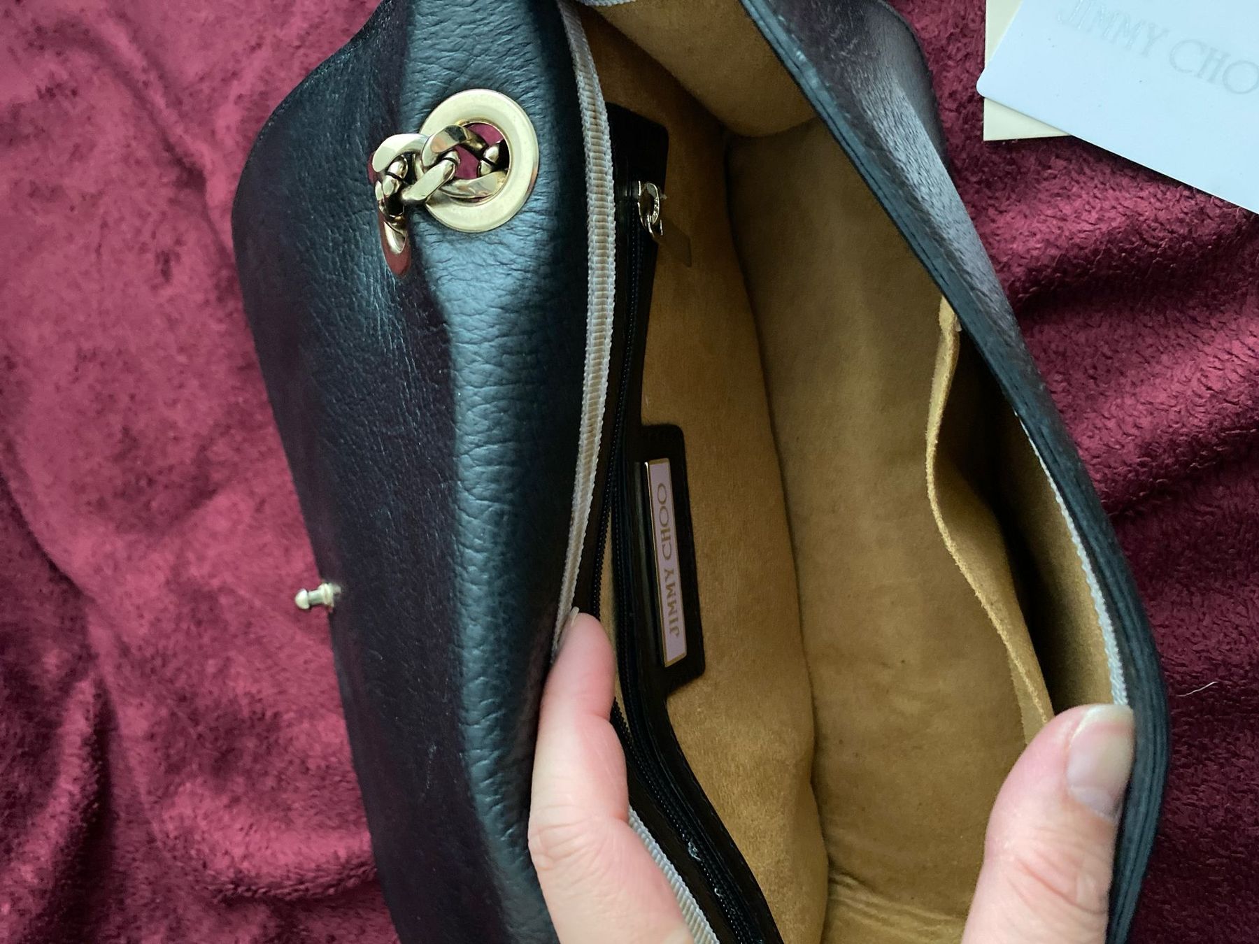 Jimmy Choo Taschen für Damen: Jimmy Choo Black Leather Bag w/ padlock – Gebraucht aus Maienfeld von 46ser 5