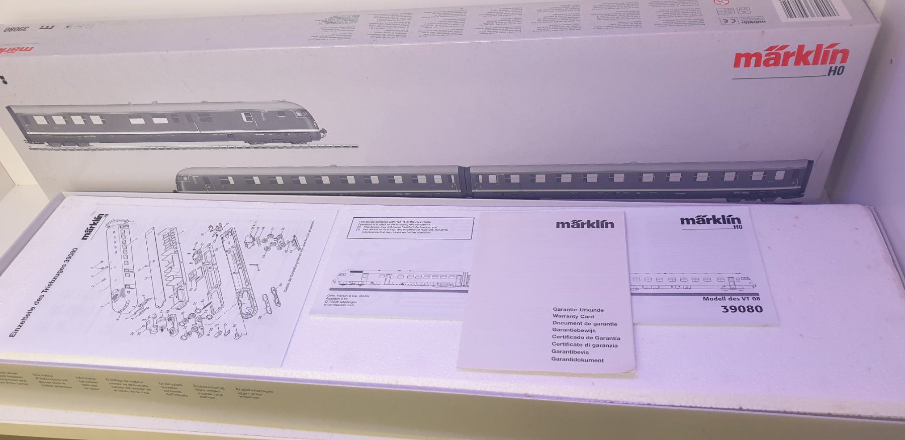 Märklin Modellini di ferrovie: Märklin VT 08.5 Diesel Mfx Sound  39080 – Nuovo e nell'imballaggio originale da Neuenhof venduto da ludovicco 1