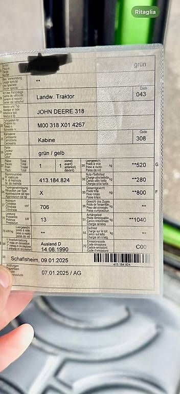 John Deere Sgombero neve: John Deere mit Schneepflug – Usato da Boswil venduto da Zollo1995 4