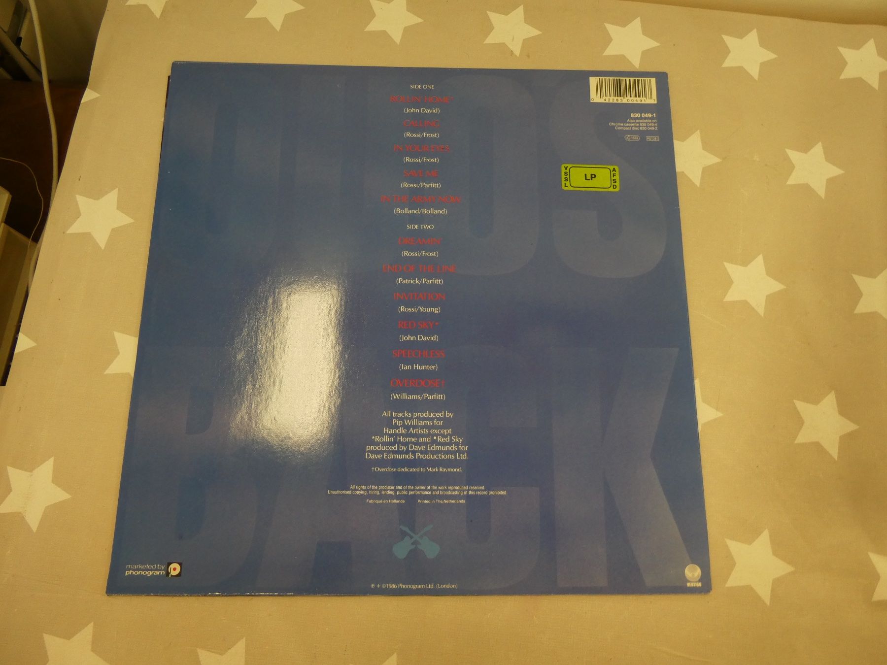 Dischi in vinile: LP: Status Quo In the Army Now – Usato da Rafz venduto da Powacaddy 1