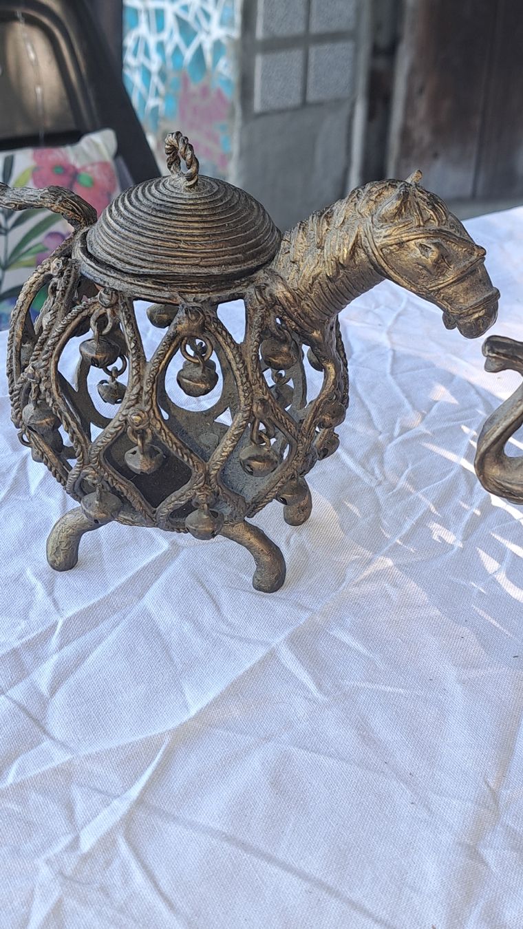 Statuette: Messing Elefant Pferd 2 Stk.Objekte Indien – Usato da Kölliken venduto da Upcycling-by-Mc-TAM 4