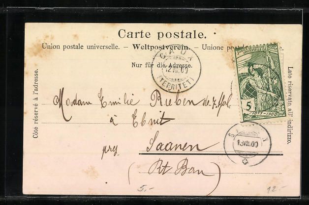 Cartoline postali: AK Caux, Le Grand Hotel, 1900 – Usato da Berlin venduto da bartko-reher 1