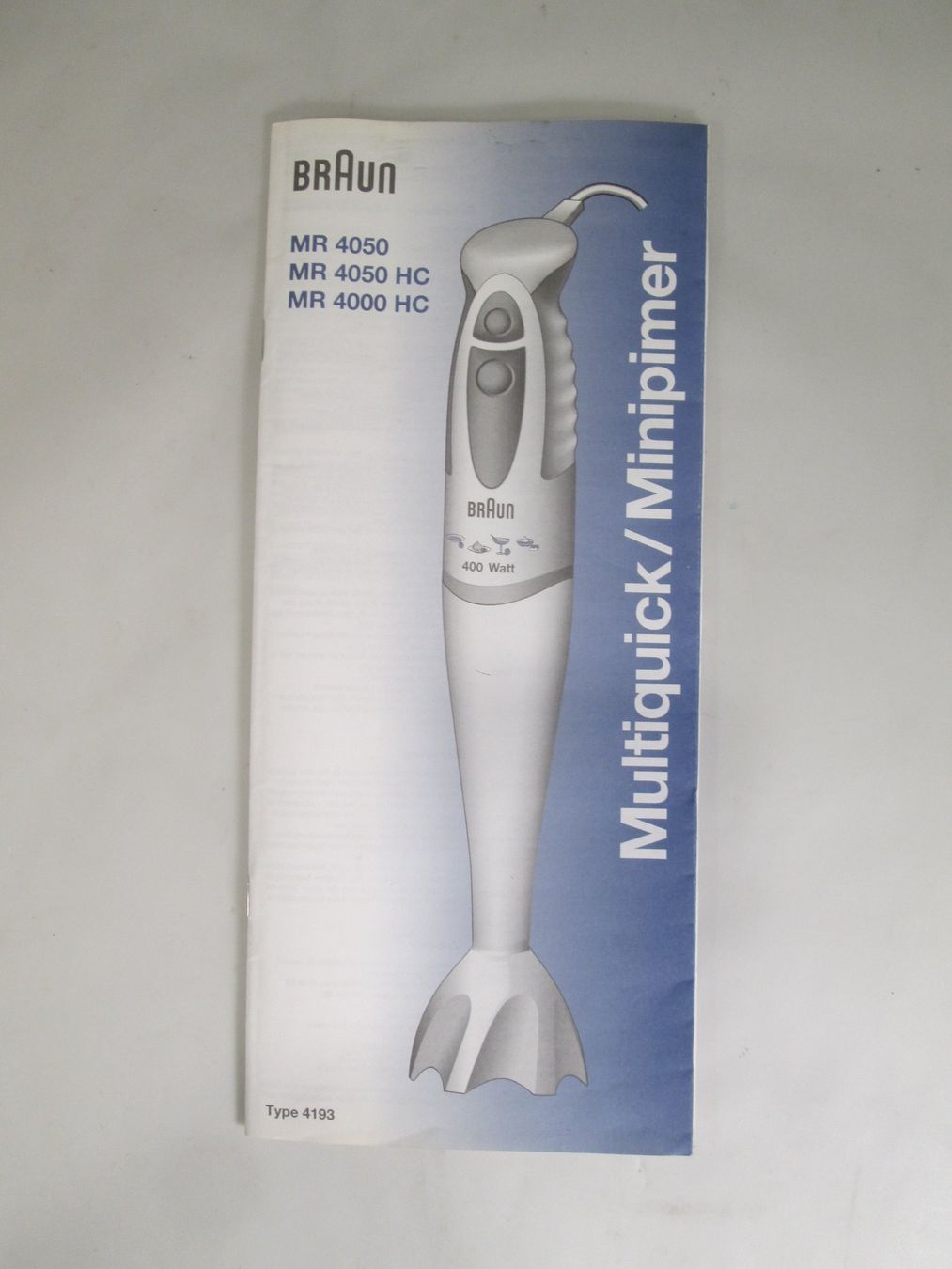 Braun Elettrodomestici da cucina: original BRAUN Stabmixer MR4050 / neuwertig – Nuovo (secondo la descrizione) da Rapperswil SG venduto da designandmore 1