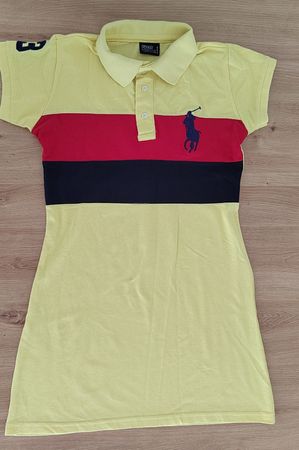 Robe Ralph Lauren rayé jaune rouge bleu taille M