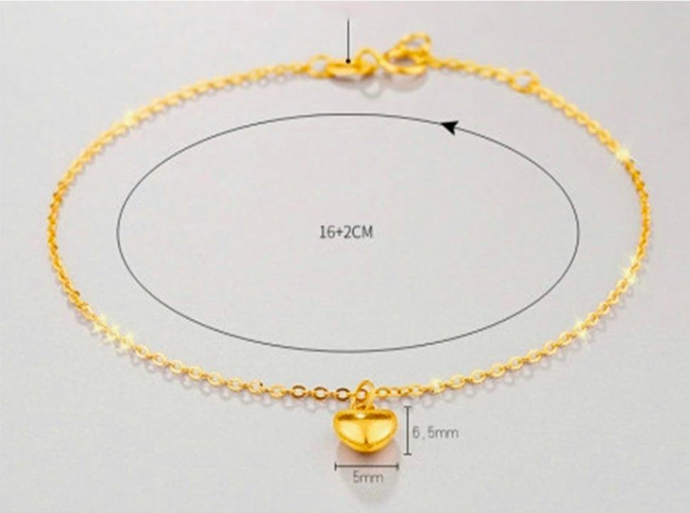 Bracciali & Braccialetti: Armband 18karat Echtgold oder Fusskette – Nuovo e nell'imballaggio originale da Hemmental venduto da Goldwelt2 1