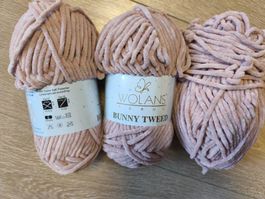 Laine WOLANS Bunny Tweed rose NEUF