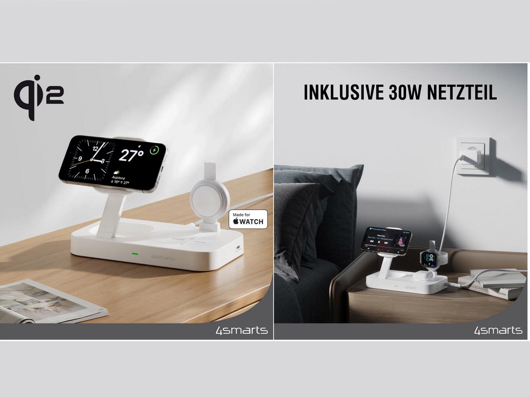 4smarts Caricabatterie: Wireless Charger 4smarts Qi2 Weiss – Nuovo e nell'imballaggio originale da moosseedorf venduto da RTN10 1