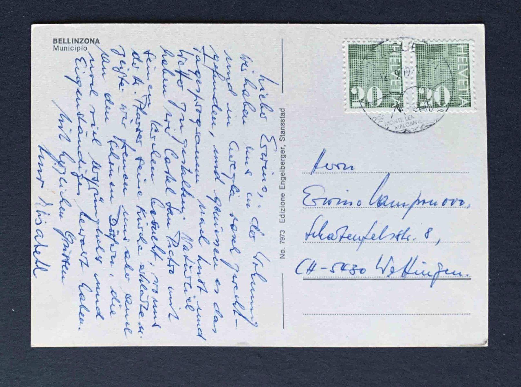 Cartoline postali: AK Bellinzona Municipio – Usato da Goldau venduto da artelier1 1