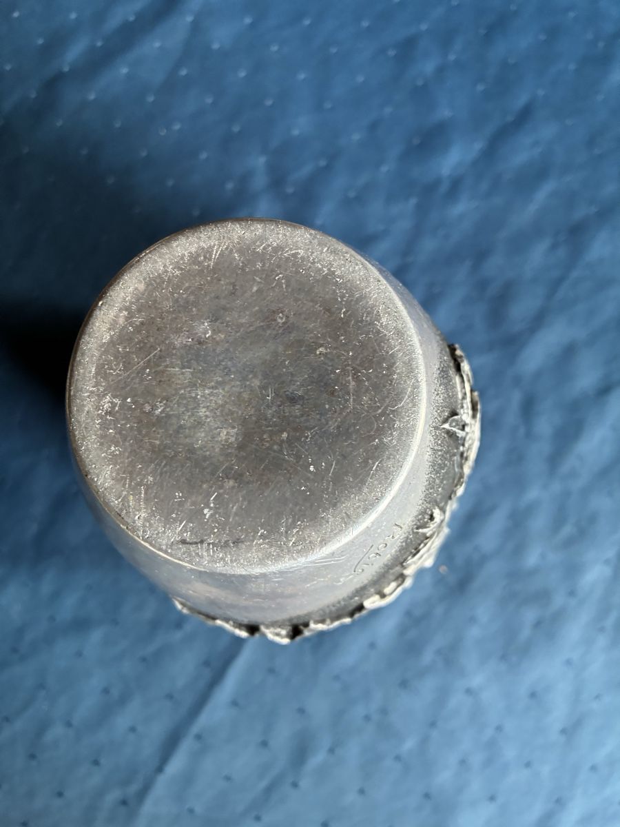 Vasi & Recipienti: antike silberfarbene Metallvase Art Deco – Usato da Dornach venduto da Rosengarten 6