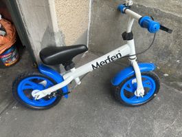 Laufrad Merfen weiss blau mit Bremse