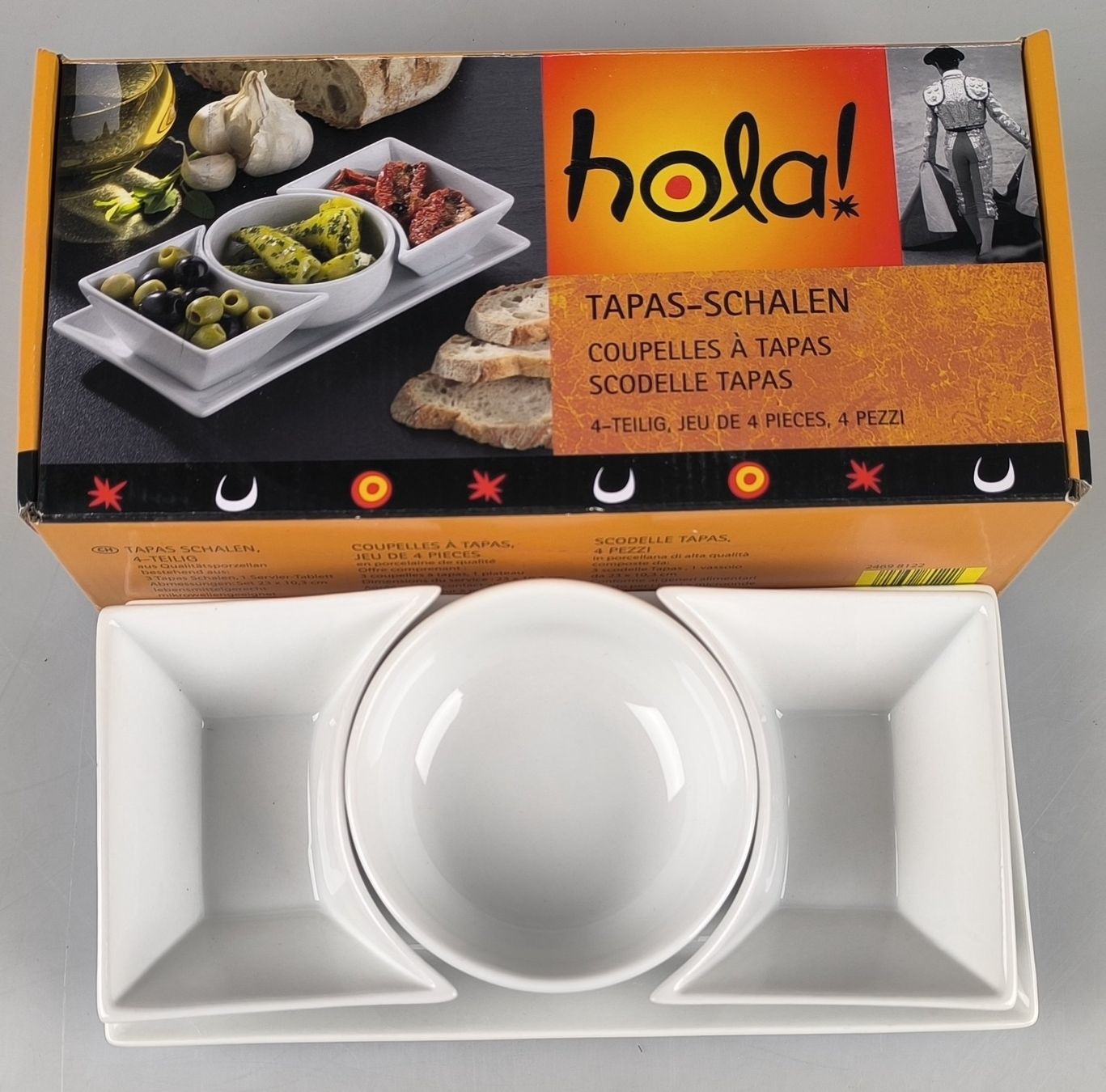 Set di piatti: 4-teiligen Tapas-Schalen-Sets – Usato da Rüti ZH venduto da Restwert_Rueti_ZH