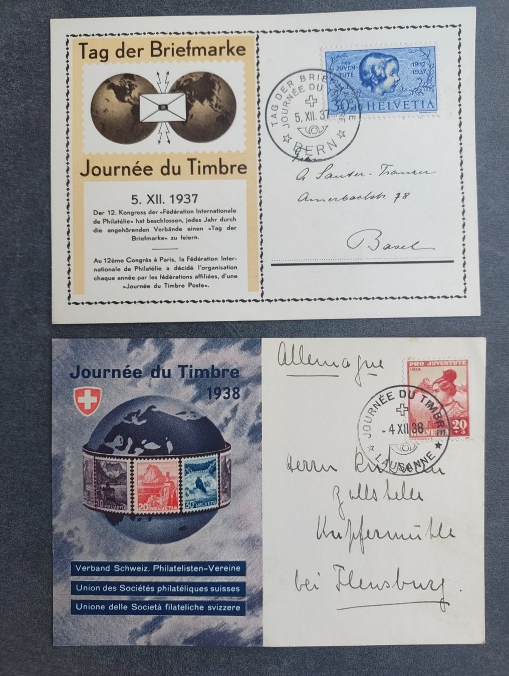 Tutti i francobolli: Tag der Briefmarke - 1937 und 1938 – Usato da Adliswil venduto da Swiss_Coolio
