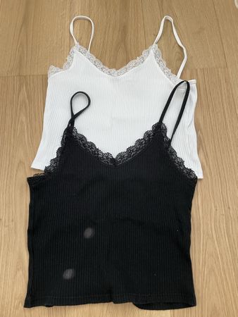 Tops Schwarz/Weiss