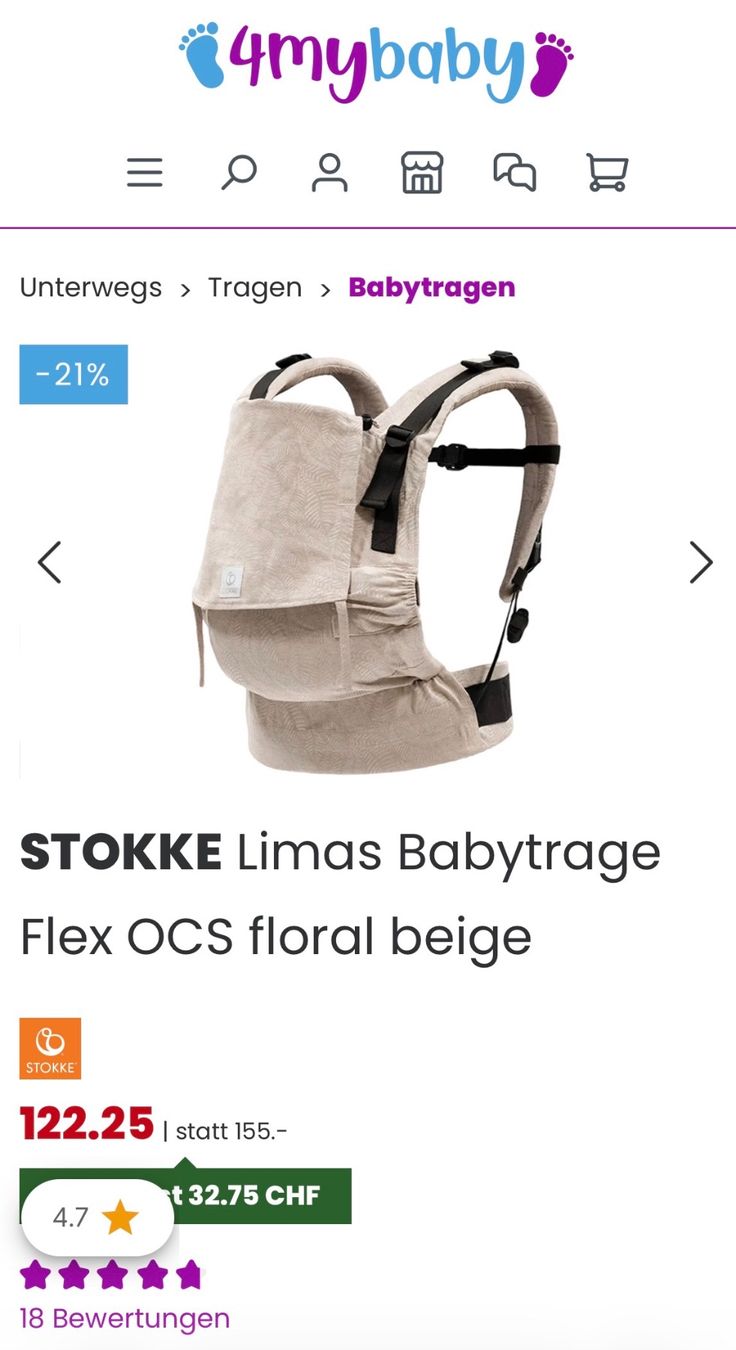 Stokke Marsupi portabebè: STOKKE Limas Babytrage – Usato da Zürich venduto da rob_9ly9 3