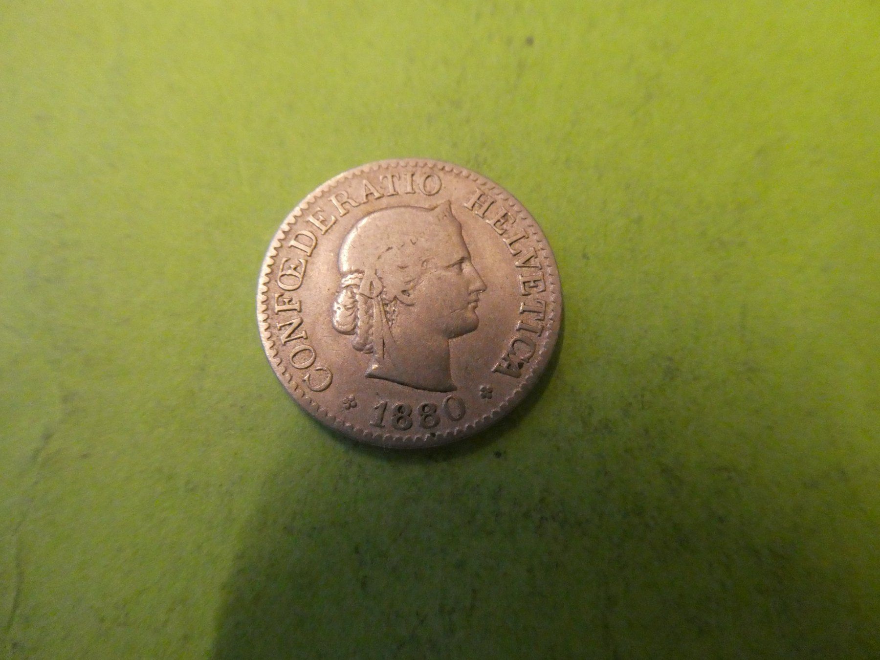 Toutes les monnaies: Schweiz 1880, 10 Rappen – D'occasion à Hinterforst par Rohusri