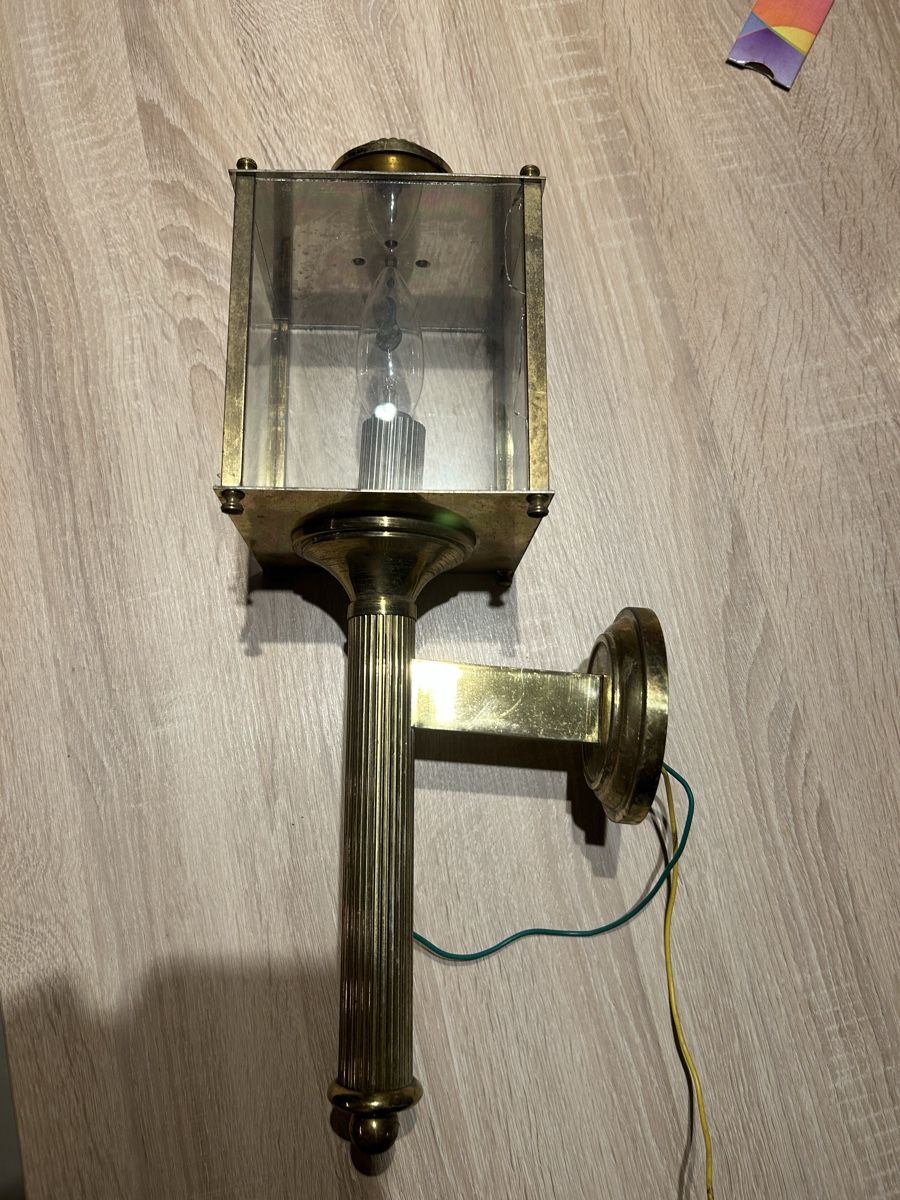 Lampen: Lanterne murale néoclassique, de la Maison Jansen 1940 – Gebraucht aus Thierrens von Bigla