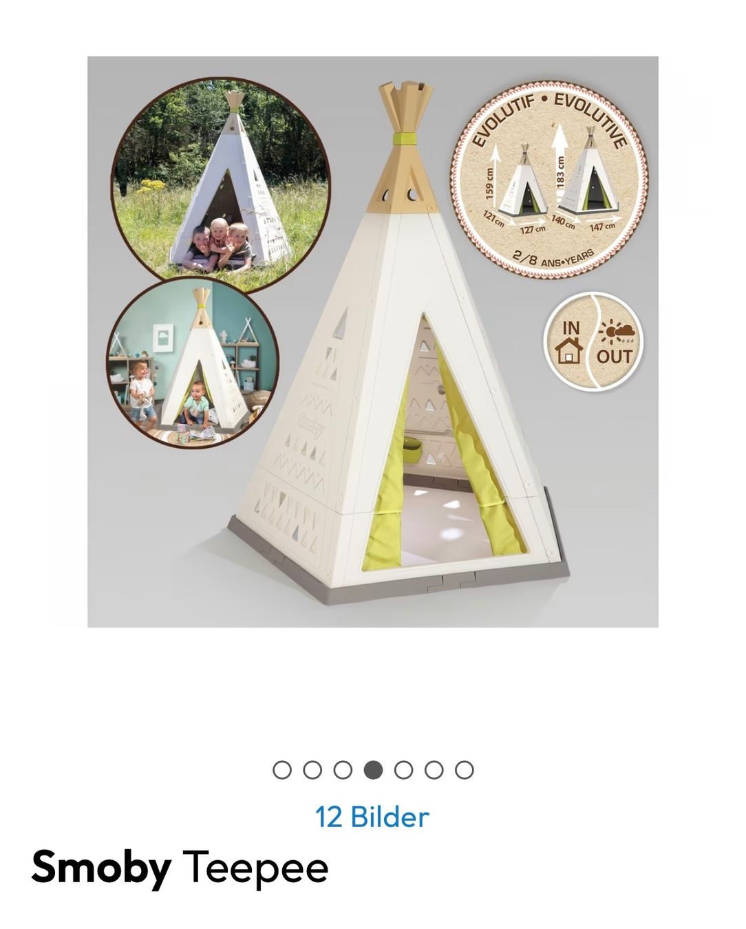Smoby Casette per bambini: Smoby Spielzelt Tipi - super Zustand! – Usato da Oberriet SG venduto da Demi_H 1