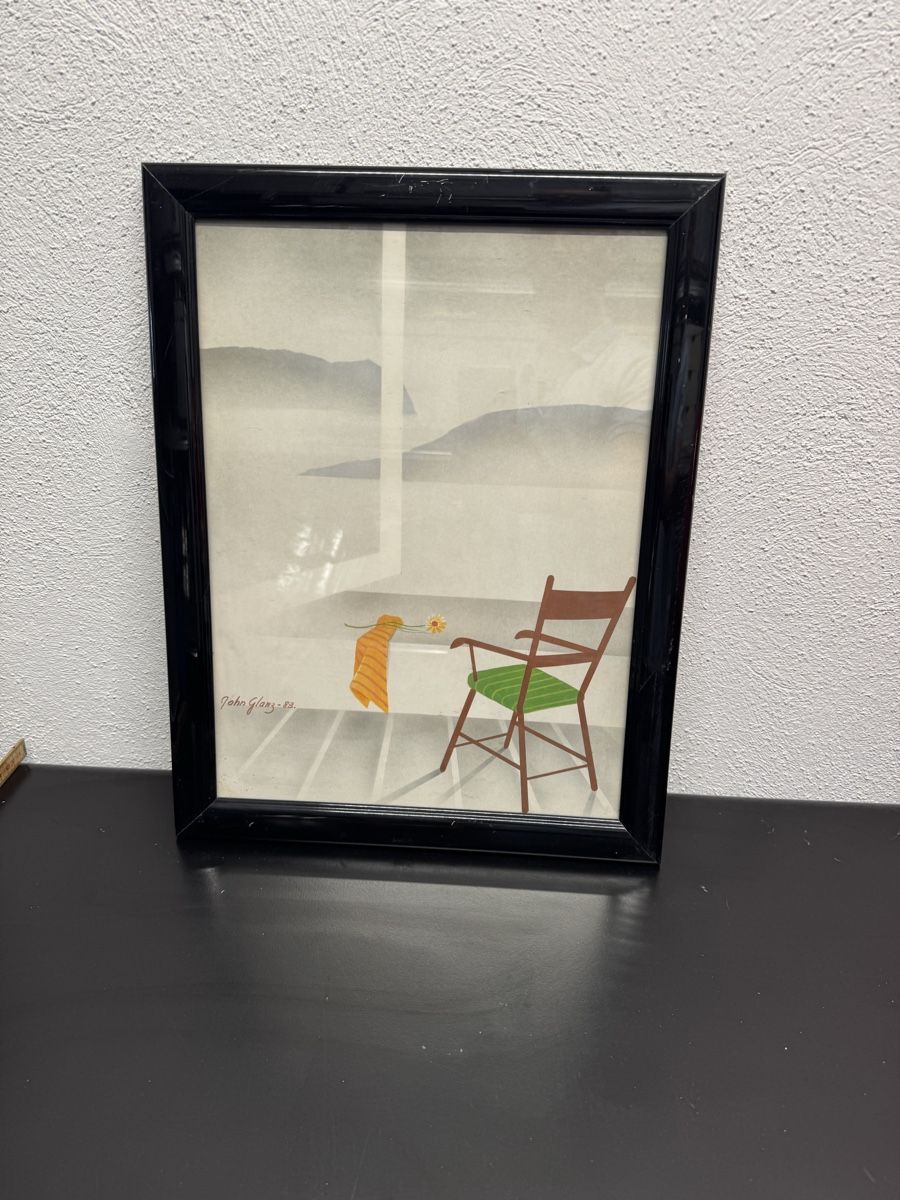 Arts picturaux & lithographies: Tableau John Glanz 1983 cadre noir – D'occasion à Vicques par JU_2824