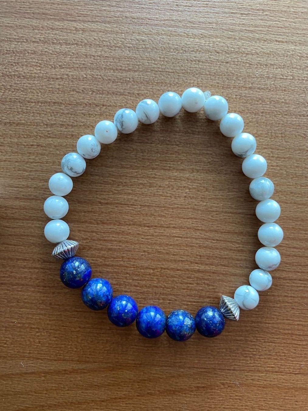 Bracciali & Braccialetti: Lapislazuli, Howlith Armketteli 16cm Gummizugband – Nuovo e nell'imballaggio originale da Baar venduto da Naedels-Kreationen 1