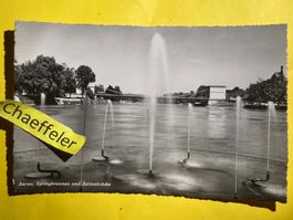 Aarau. Springbrunnen und Kettenbrücke