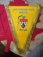 SCHLITTSCHUH CLUB WOHLEN EISHOCKEY WIMPEL GROSS ANTIK