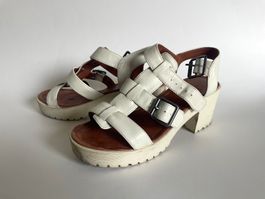 Weisse Leder Sandalen von No Name, Gr.36