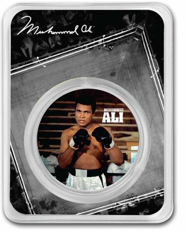 1 OZ Silbermünze Muhammad Ali Box Legende Niue 2023 (Neu und ...