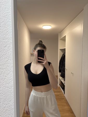 Schwarzes Zara Top, Grösse S