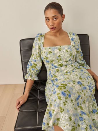 Reformation floral midi dress, size 4, like new!