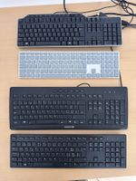 3 USB-Tastaturen: Dell KB522, Dell KB216, Cherry Stream