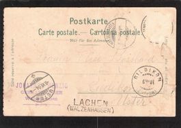 Stabstempel Lachen (Walzenhausen) auf AK Gebardshöhe , 1904