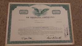 Aktie USF  Liquidating Corporation, Delaware, 1978