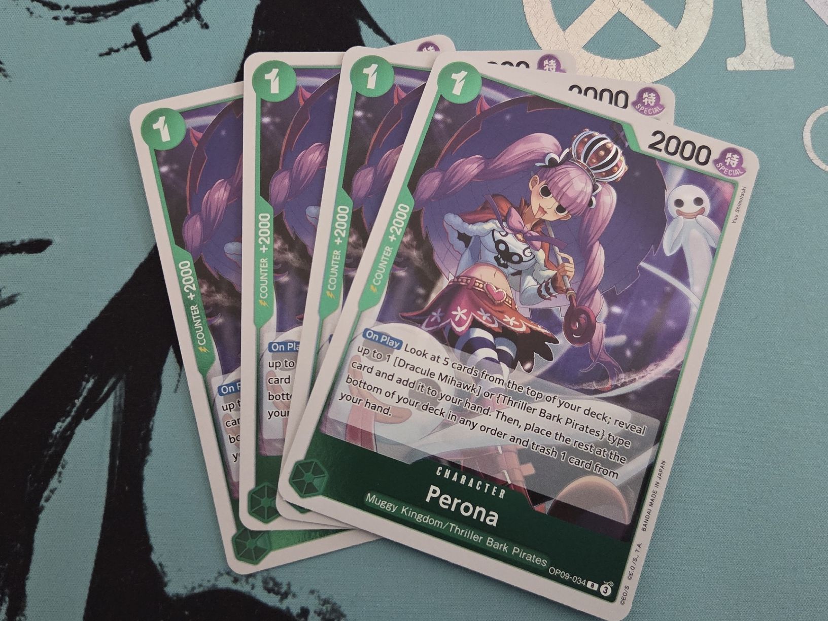 Bandai Carte collezionabili: 4x One Piece TCG - Perona EN – Nuovo (secondo la descrizione) da Safnern venduto da wil_z6qf