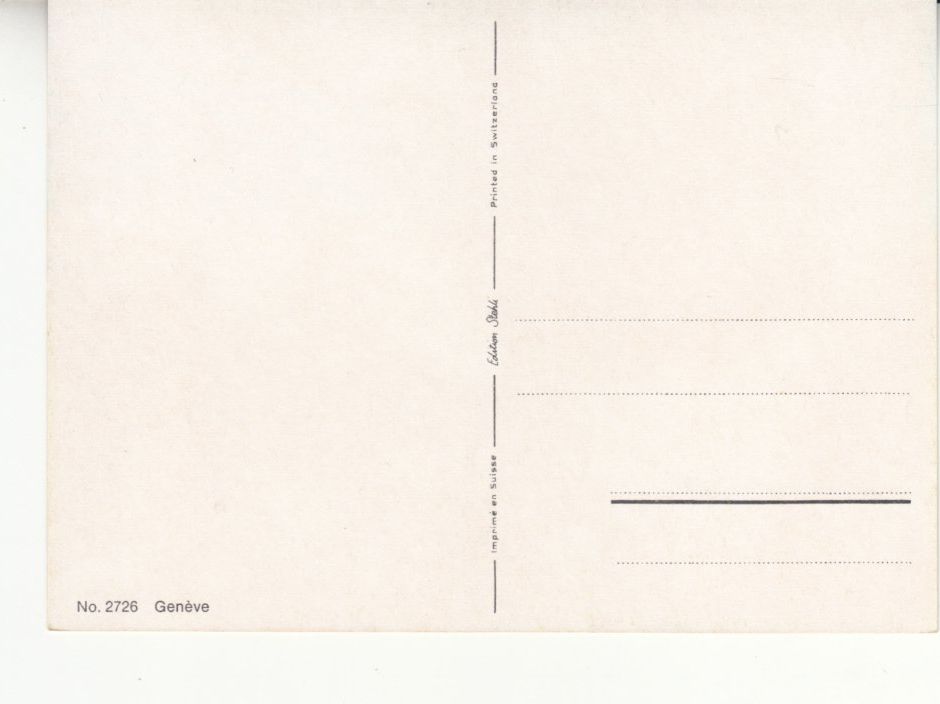 Cartoline postali: Genève ca. 1970 – Usato da Bürglen TG venduto da StampGraf 1