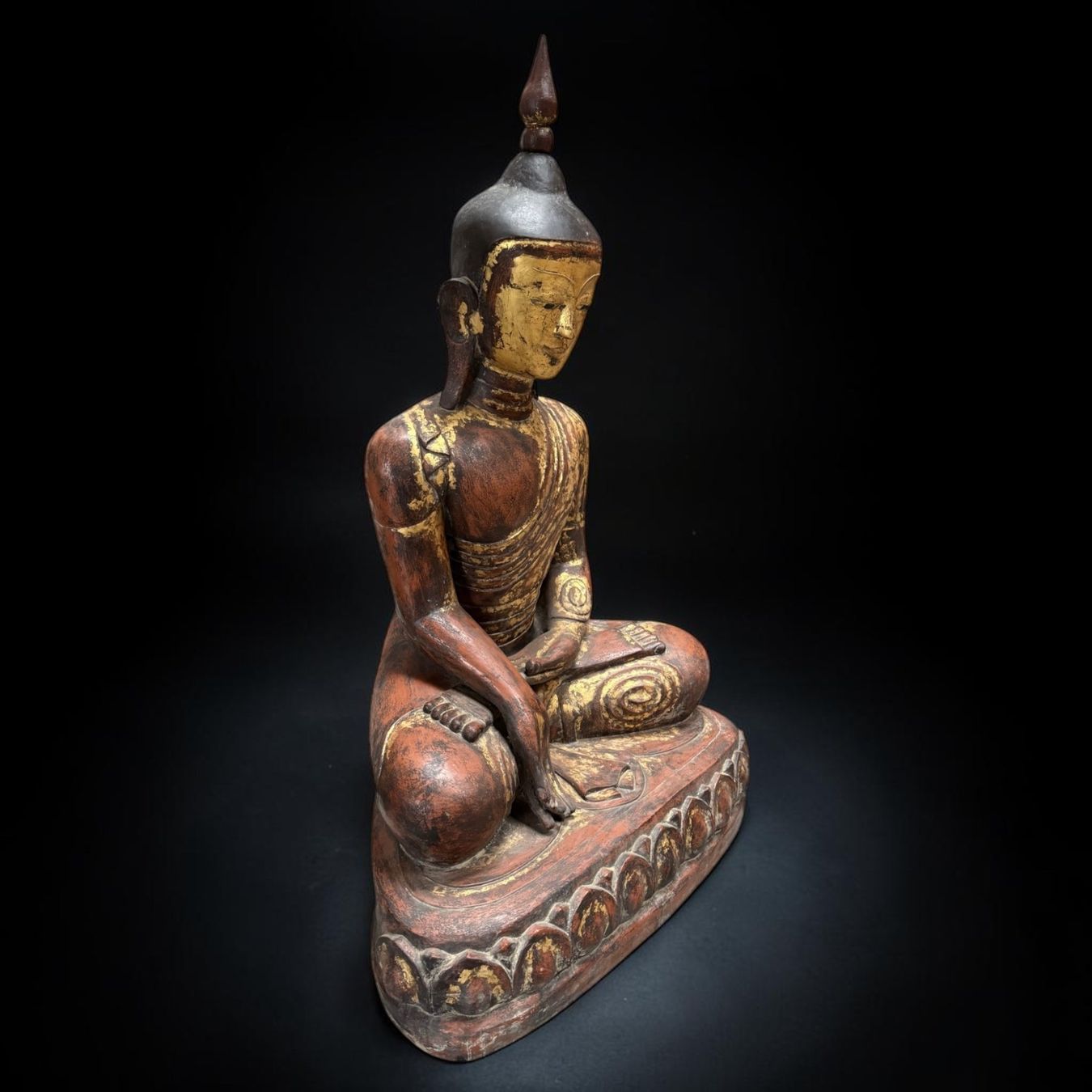 Sculture & Statue: Großer Shan Buddha 140cm - Lacquerware Burma Statue alt – Usato da Hilpoltstein venduto da asienlifestyle888 3
