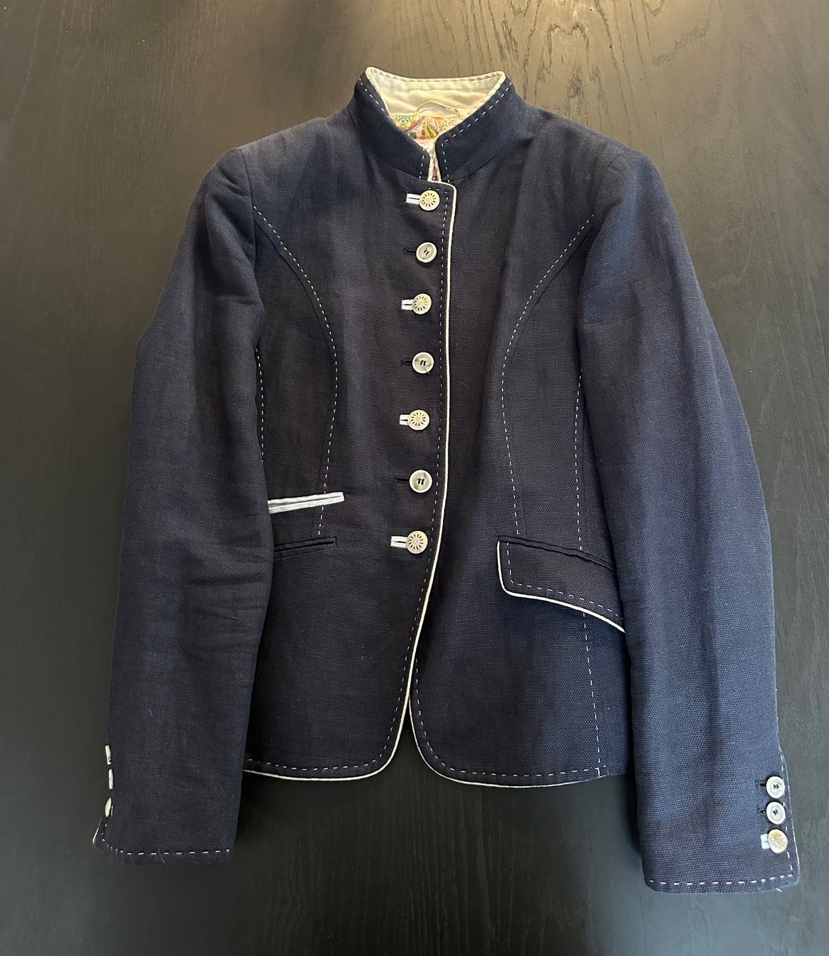 Anzüge: Navy blauer Blazer mit Kontrastnähten – Neu (gemäss Beschreibung) aus Kirchdorf AG von lau_c6lg 1
