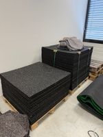 Gummimatten Fitnessboden Platten neu 1mx1m Dicke 15mm Breite